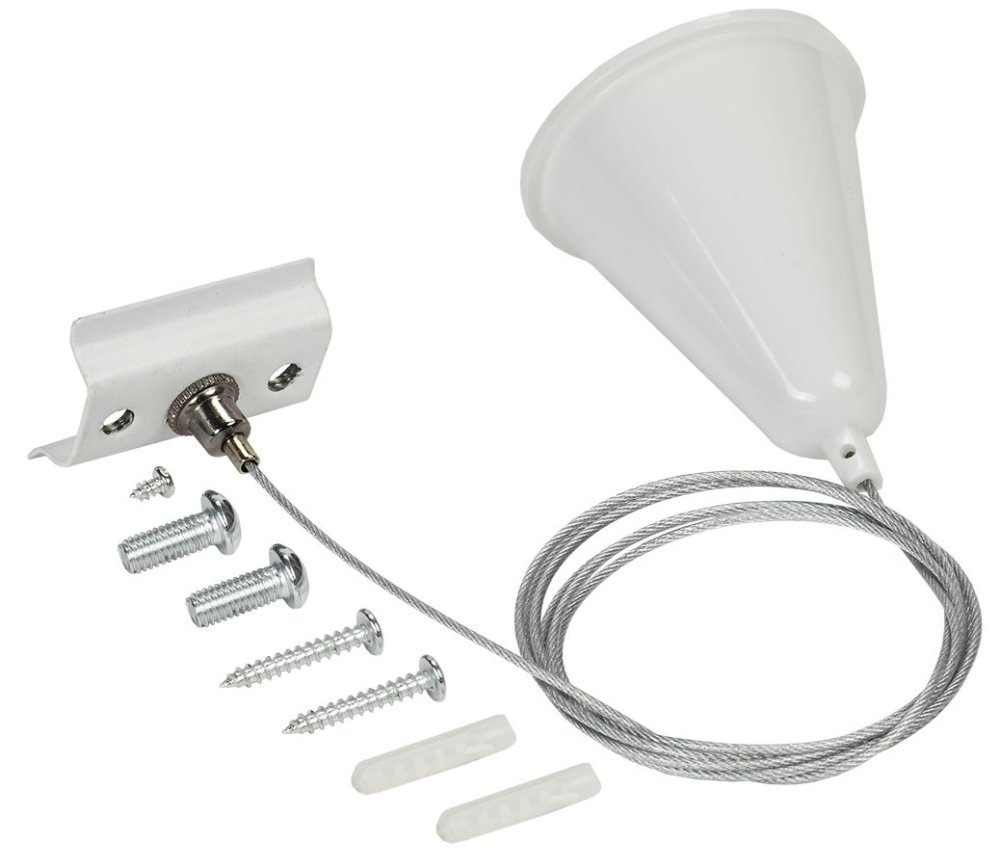 LIGHTING Комплект подвеса для шинопровода с тросом 1,5м белый IEK