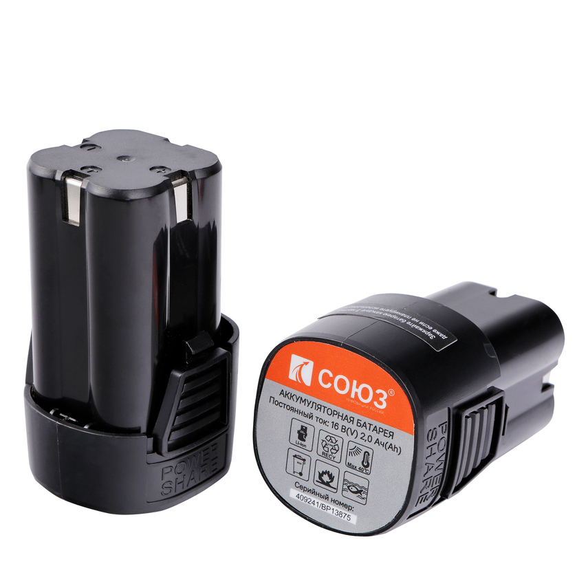 ДШС-18 Дрель аккуммуляторная б/щ Союз, 16В, 45Нм, 2х2.0Ач, ЗУ,кейс