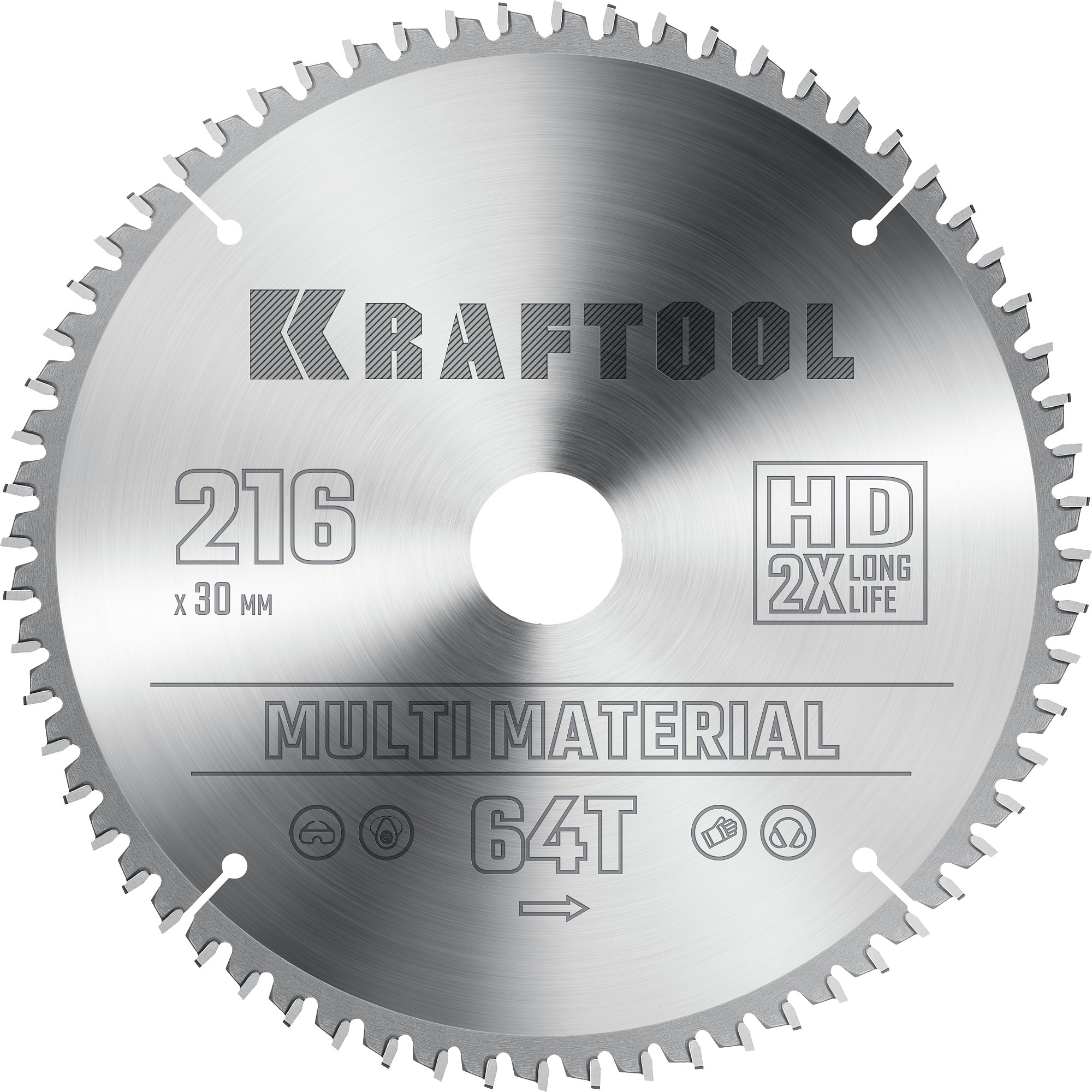 KRAFTOOL Multi Material 216х30мм 64Т, диск пильный