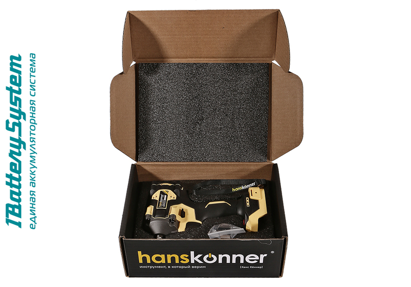 Аккумуляторный ударный гайковерт Hanskonner HCD20420BL 1BatterySystem