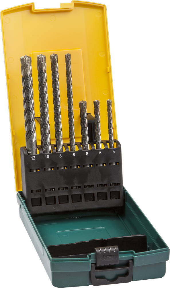 KRAFTOOL ZENTRO 7 шт: 5/6/8х110, 6/8/10/12х160 мм, Набор SDS-plus буров, INDUSTRIE (29310-H7)