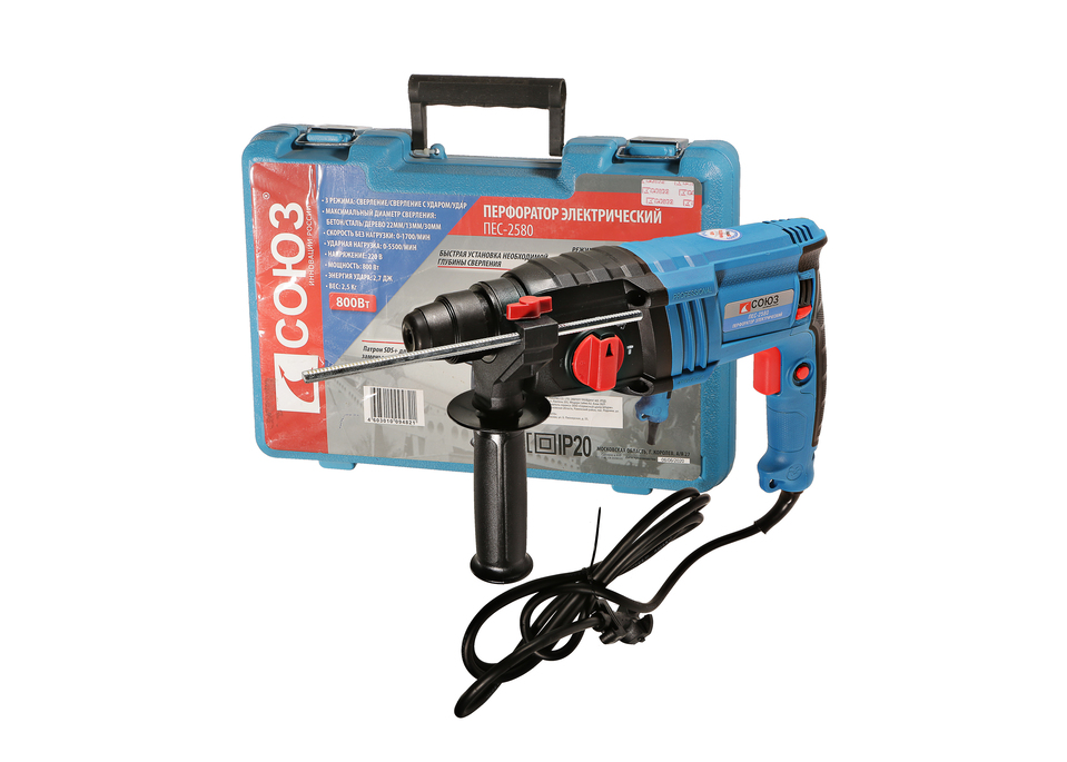 Перфоратор SDS Plus СОЮЗ ПЕС-2580