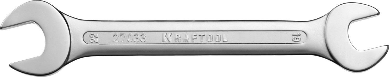 KRAFTOOL 19 х 22 мм, рожковый гаечный ключ (27033-19-22)
