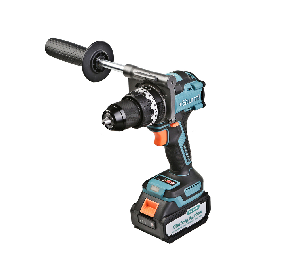 CD1655BLI Дрель аккумуляторная ударн. Sturm!, б/щ 18В, 1BatterySystem, 130Нм, 1х4.0Ач, кейс