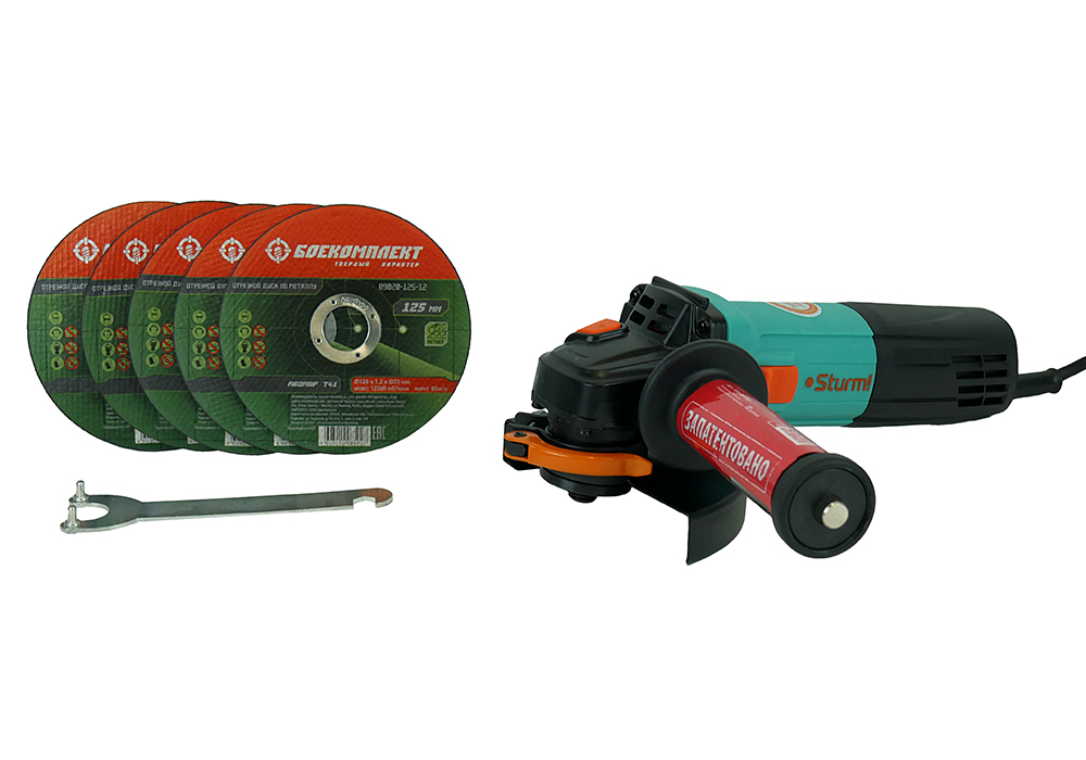 Болгарка (УШМ) +5 дисков в ПОДАРОК Sturm! AG90125E