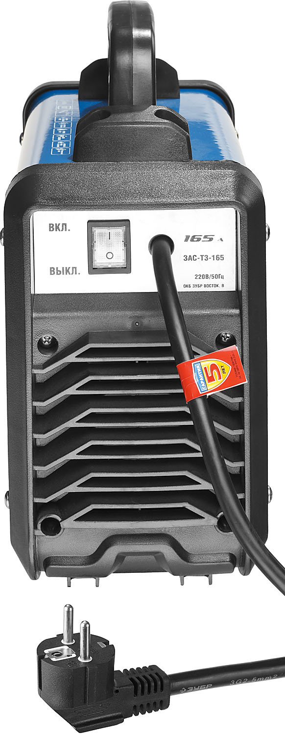 ЗУБР ММА, 165 А, MMA/TIG LIFT, сварочный аппарат инверторный, макс. электрод Ø 4.0 мм, Профессионал (ЗАС-Т3-165)
