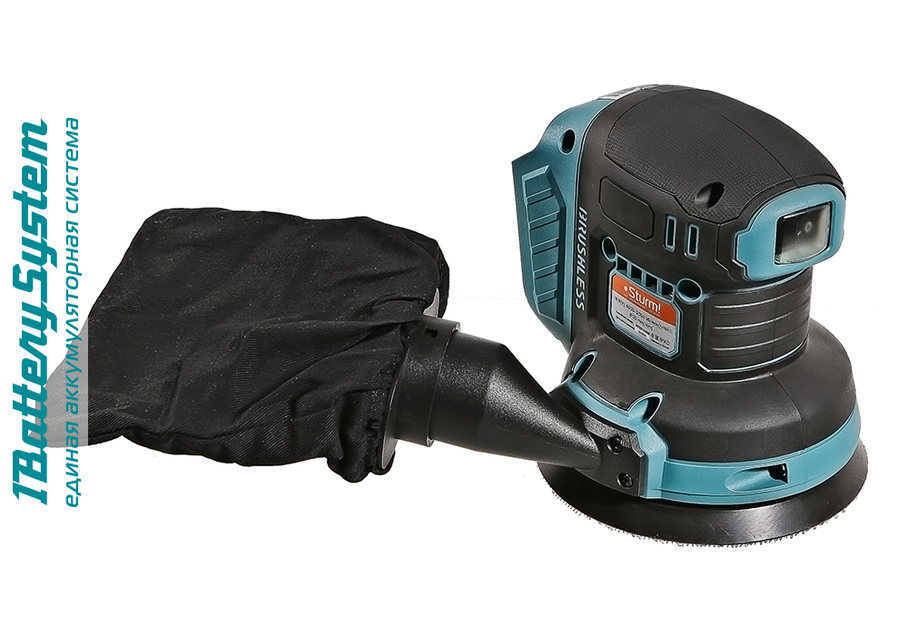 Аккумуляторная эксцентриковая шлифмашина б/щ Sturm! COS18125 1BatterySystem