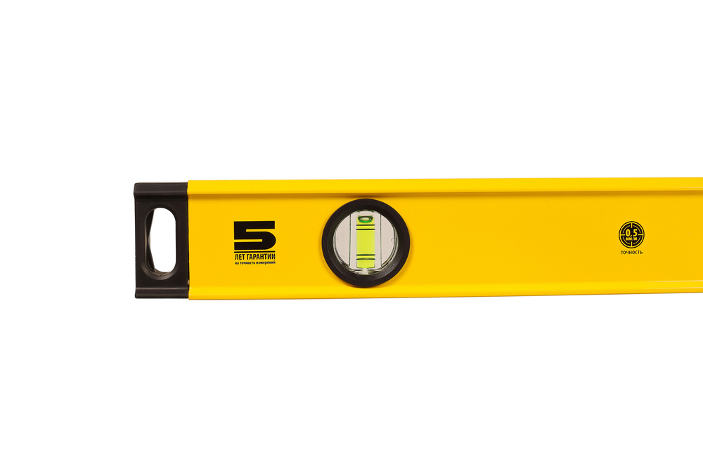 Уровень алюм., 1000мм, 2 колбы, фрезерованный, точность 0.5 мм/м, hanskonner