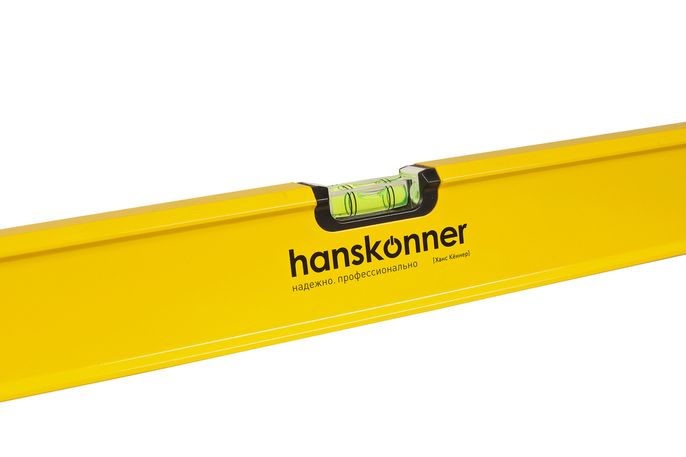 Уровень алюм., 1500мм, 2 колбы, фрезерованный, точность 0.5 мм/м, hanskonner