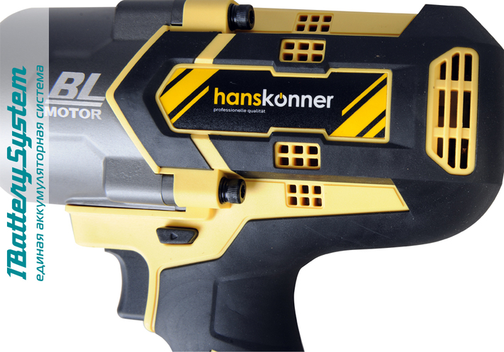 Аккумуляторный ударный гайковерт Hanskonner HCD18100S 1BatterySystem