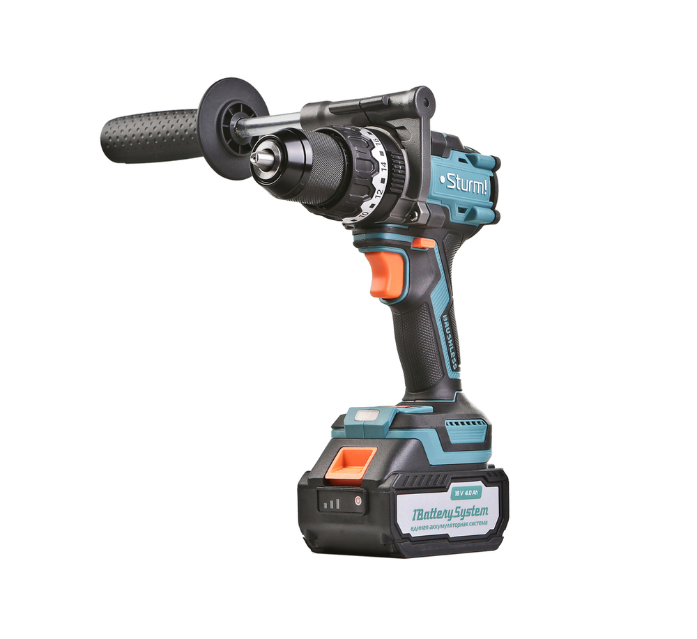 CD1655BLI Дрель аккумуляторная ударн. Sturm!, б/щ 18В, 1BatterySystem, 130Нм, 1х4.0Ач, кейс