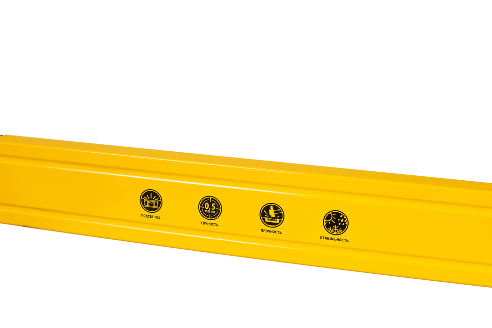 Уровень алюм., 1000мм, 3 колбы (одна светится), 0.5 мм/м, hanskonner