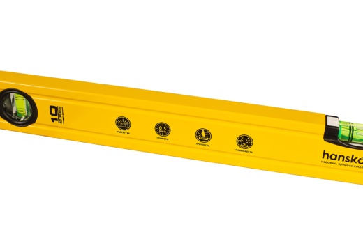 Уровень алюм., 800мм, 3 колбы (одна светится), 0.5 мм/м, hanskonner