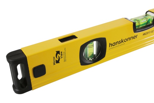 Уровень 400 мм, фрезеров., 3 глазка (1 зеркальн.), точн. 0.5мм/м, Hanskonner