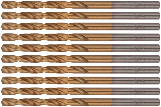 Сверла HSS по металлу, титановое покрытие 3,2 мм (10 шт.)