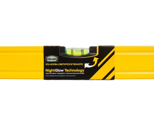 Уровень алюм., 1000мм, 3 колбы (одна светится), 0.5 мм/м, hanskonner