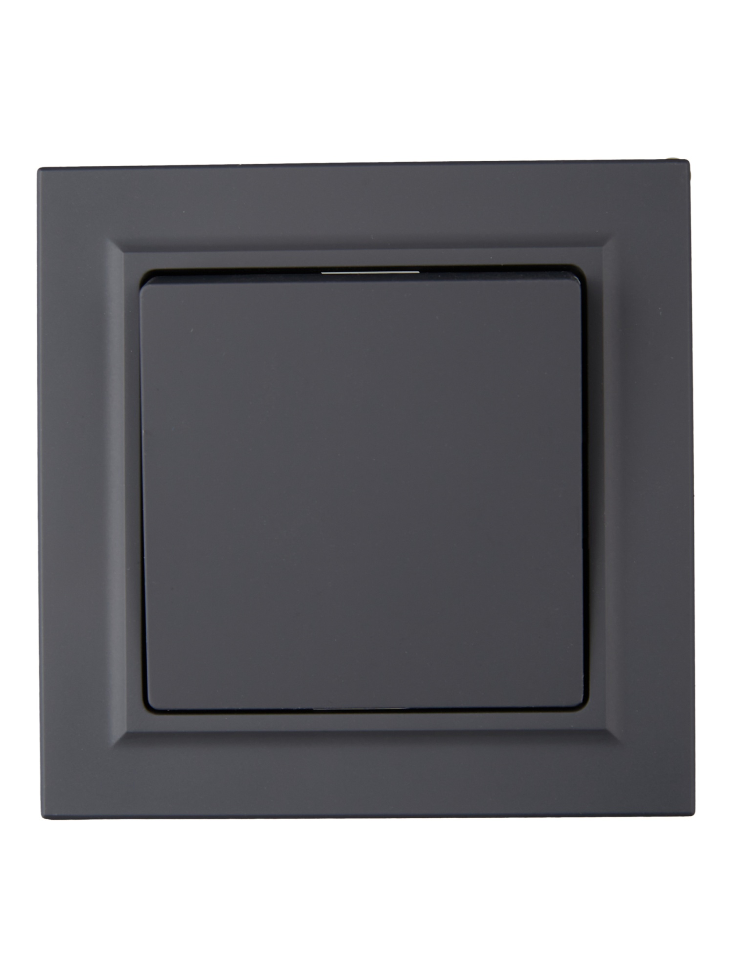 BRITE Выключатель 1-клавишный 10А в сборе ВСР10-1-0-БрГ графит IEK