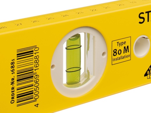 Уровень Stabila тип 80M, 60см (1верт.,1гориз.,точн. 0,5мм/м) для сантехника