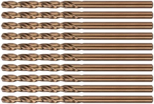 Сверла по металлу HSS с добавкой кобальта 5% Профи 3,2 мм (10 шт.)