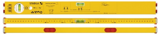 Уровень Stabila тип 80M, 60см (1верт.,1гориз.,точн. 0,5мм/м) для сантехника